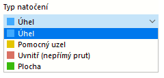 Výběr typu natočení