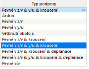 Výběr typu podpory