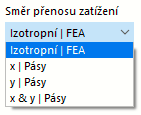 Výběr směru přenosu zatížení