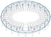 Konstrukční návrh a optimalizace střechy stadionu na základě řešení lanové konstrukce s membránovou střechou