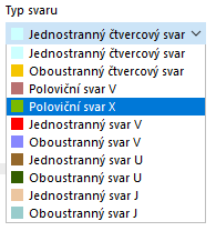 Výběr typu svaru