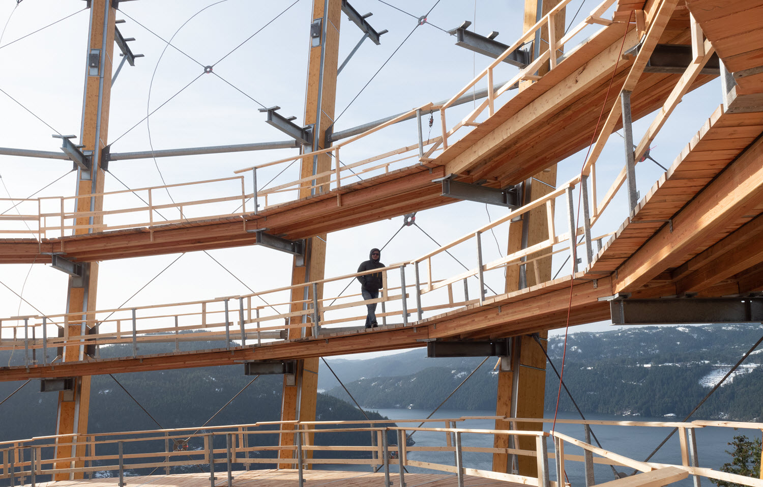 Pohled na vnitřní část rozhledny (© Aspect Structural Engineers)