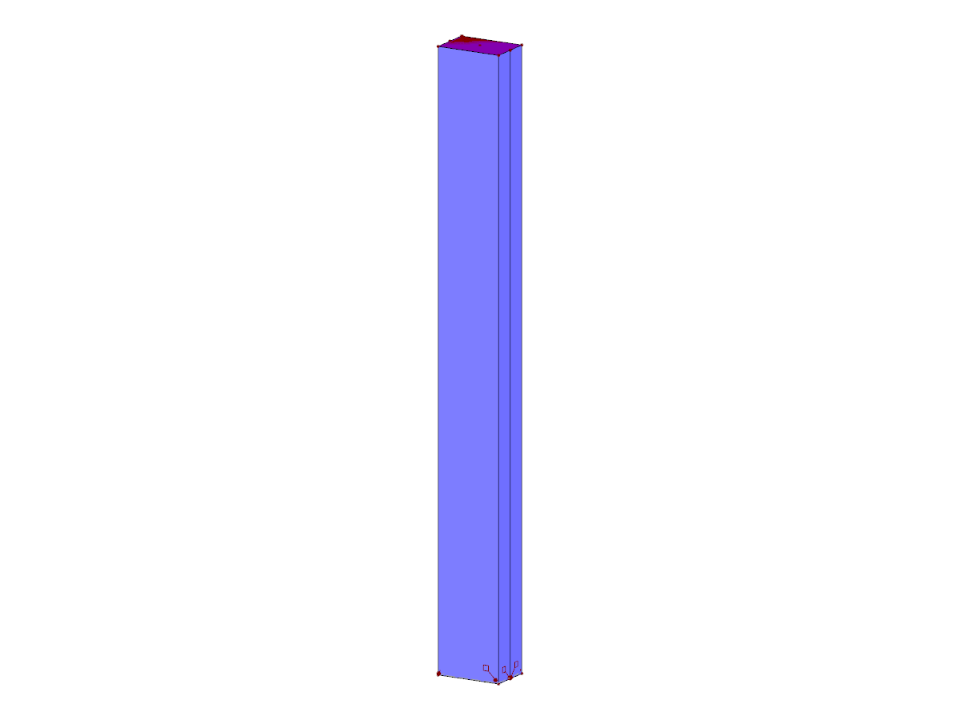 Zapuštěný spřažený sloup se 2 průřezy