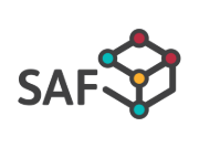 Logo formátu Static Analysis Format (SAF) ukazuje kompatibilitu RFEM 6 a RSTAB 9 pro výměnu dat založenou na MS Excelu.