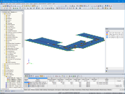 Model dřevěné stropní desky v programu RFEM