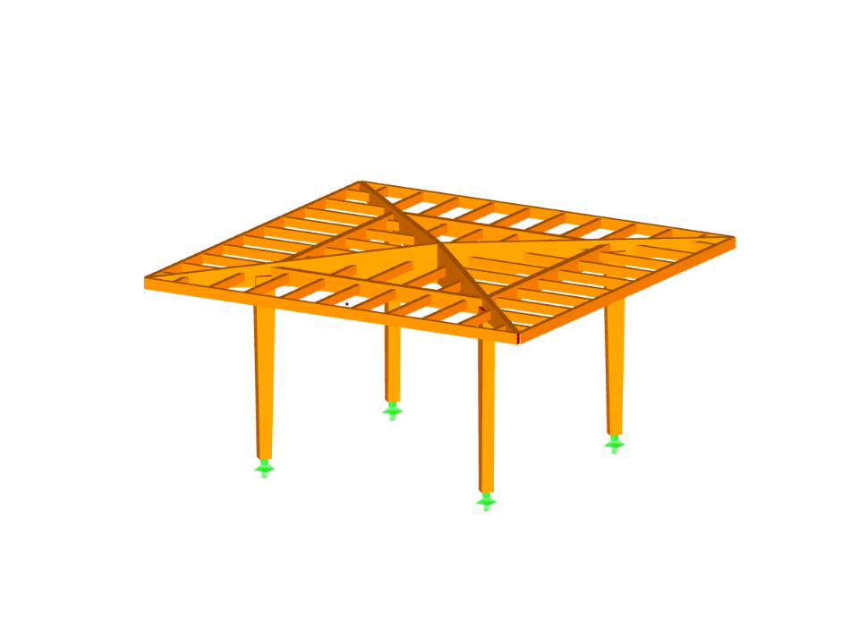 Model kazatelny v programu RFEM (© ingwh)