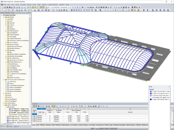 3D model světlíku v programu RFEM  (© Bellapart)