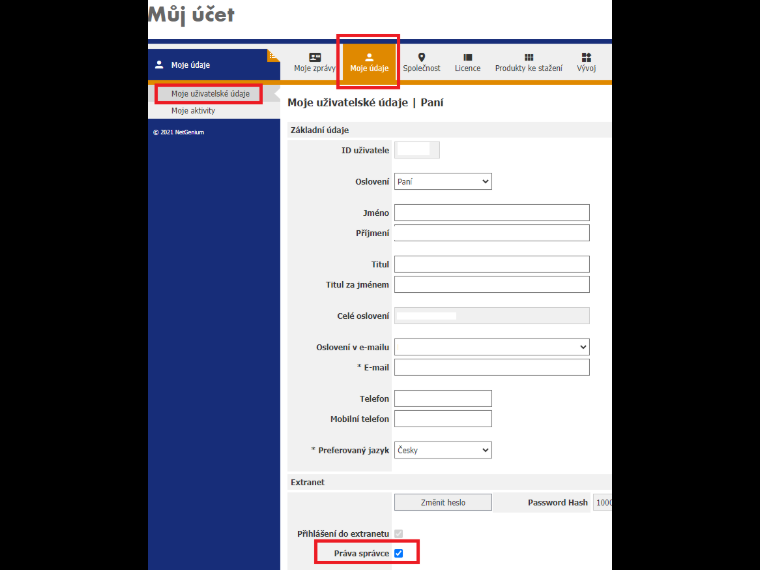 FAQ 005139 | Zakoupili jsme několik licencí. Jak mohu přesunout autorizaci z jedné licence do druhé?