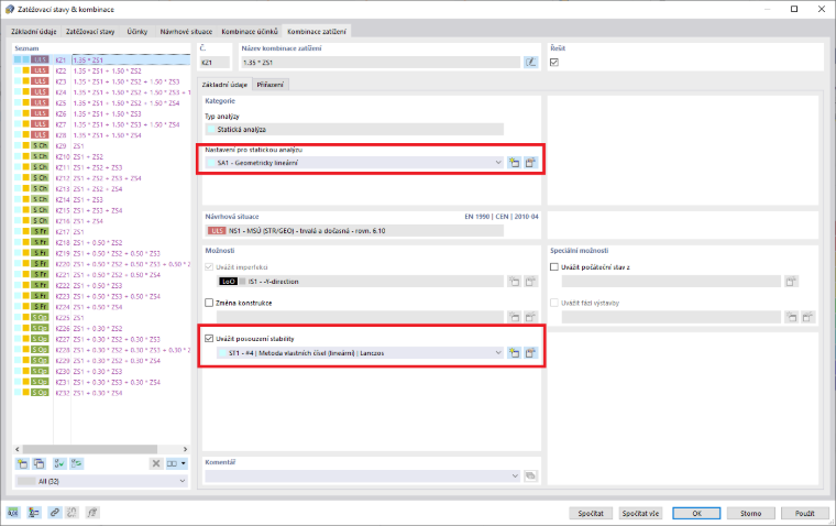 FAQ 005140 | Jak mohu provést stabilitní analýzu pro stanovení součinitele kritického zatížení v programu RFEM 6?