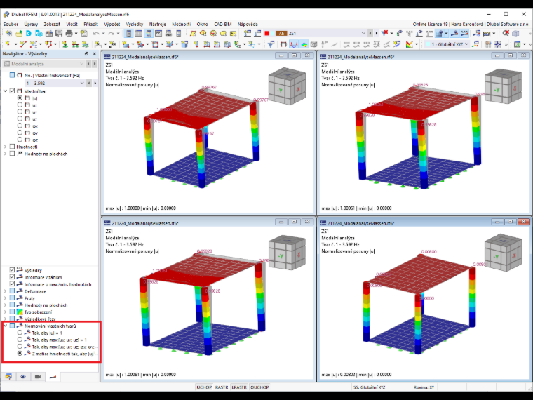 FAQ 005159 | Kde mohu v programu RFEM 6 / RSTAB 9 upravit normování vlastního tvaru?