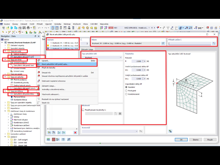 FAQ 005170 | Jak lze v programu RFEM 6 definovat zahuštění sítě prvků? V programu RFEM 5 byla tato možnost k dispozici v navigátoru Data.