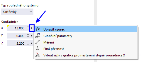 Dialog Upravit vzorec