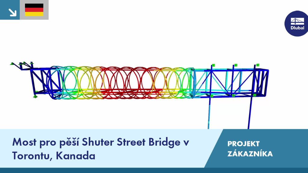 Pohled na most Shuter Street Bridge v Torontu, projekt zákazníka z Kanady