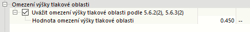 Omezení výšky tlakové oblasti