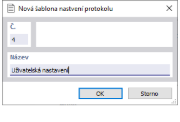 Uložení nastavení jako šablony