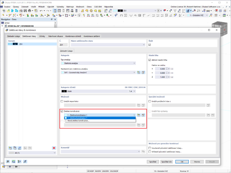 FAQ 005201 | Jak mohu v programu RFEM 6 a RSTAB 9 změnit tuhost určitých prutů pomocí součinitele?