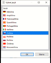 Výběr jazyka tiskového protokolu