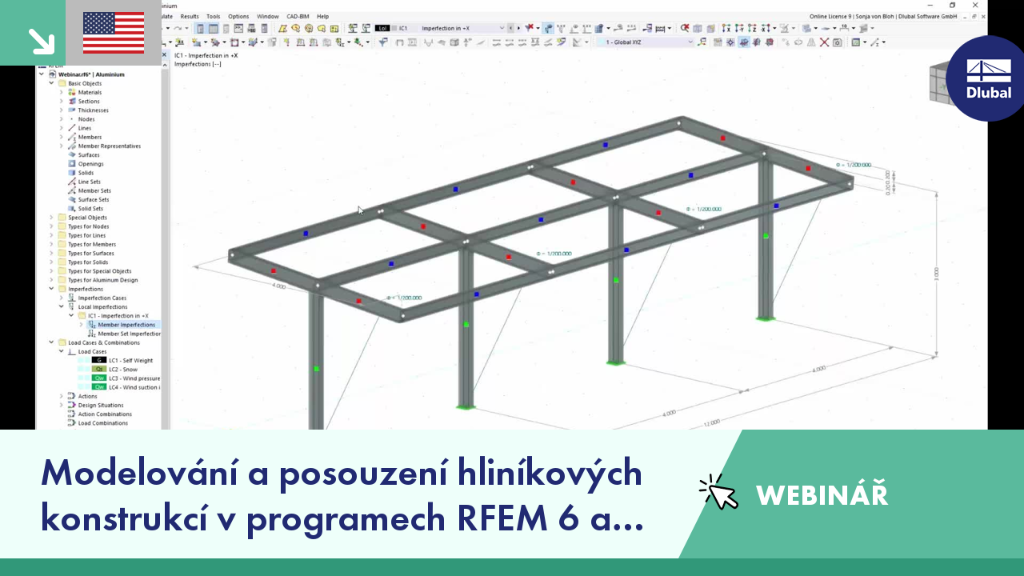 Modelování a posouzení hliníkových konstrukcí