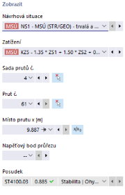 Nastavení zobrazení pro detaily posouzení