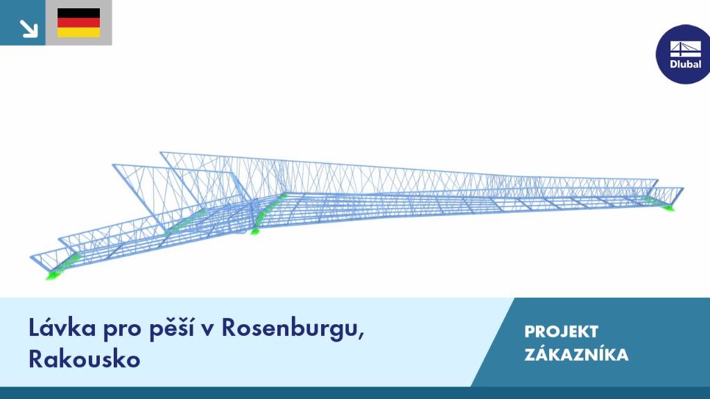 Pěší lávka přes říční krajinu v rakouském Rosenburgu