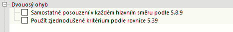 Možnosti dvojitého ohybu