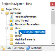 Navigátor projektu - Data
