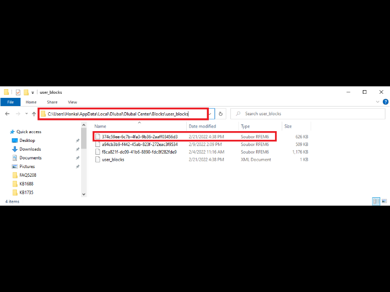 FAQ 005211 | Mohu v Dlubal centru smazat uživatelsky zadané bloky?
