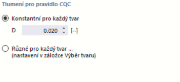 Zadejte útlum pro pravidlo CQC