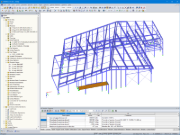 3D model údolní stanice v programu RFEM (© m3-ZT GmbH)