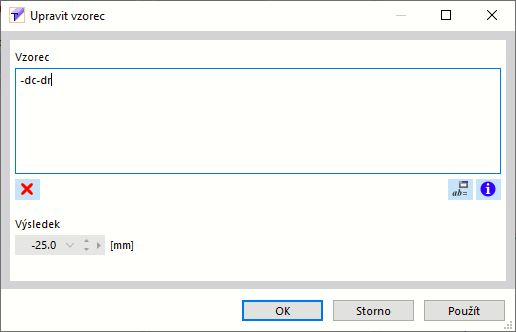 Dialog "Upravit vzorec"