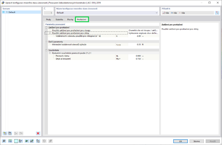 KB 001741 | Posouzení na protlačení v programu RFEM 6 podle ACI 318-19 a CSA A23.3-19