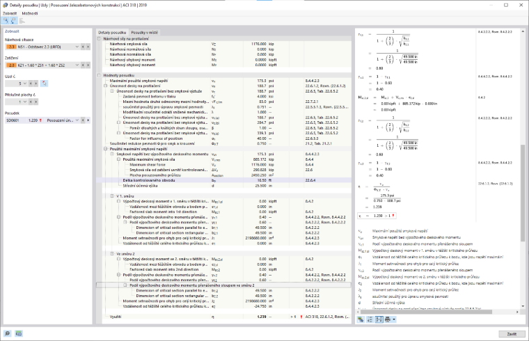 KB 001741 | Posouzení na protlačení v programu RFEM 6 podle ACI 318-19 a CSA A23.3-19