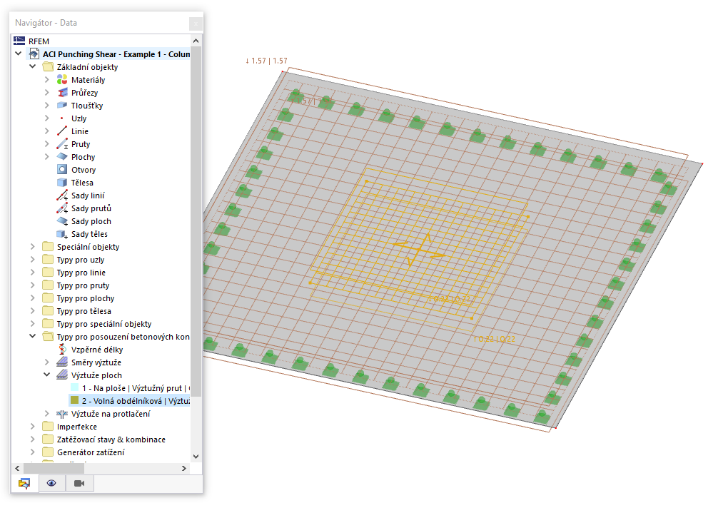 KB 001741 | Posouzení na protlačení v programu RFEM 6 podle ACI 318-19 a CSA A23.3-19