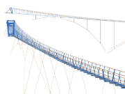 Model konstrukce lávky v RFEM 6