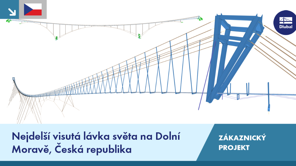 Nejdelší visutá lávka na světě spojující hory v Dolní Moravě, bez podpůrných pilířů.