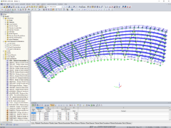 3D model fasádní konstrukce v programu RSTAB (© Huana Engineering Consulting (Peking) Co., Ltd. (SuP Ingenieure GmbH))