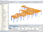 Model konstrukce nádvoří v programu RFEM (© D-Bois)