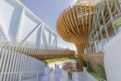 Pavilon s lávkou plovoucí nad vstupním prostorem (© Rubner - Versatile Synergy)