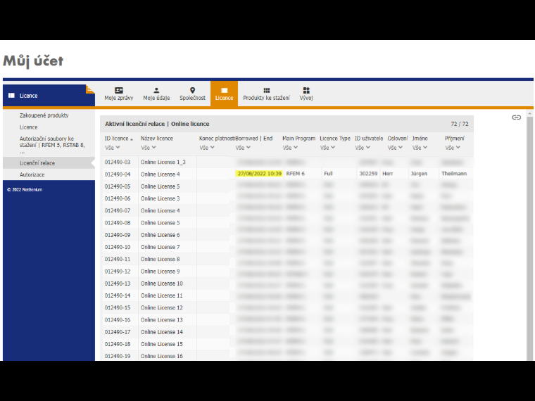 FAQ 005305 | V 12:39 (středoevropského letního času) jsem se přihlásil pomocí své online licence Dlubal. Chci si zabrat licenci na 24 hodin.