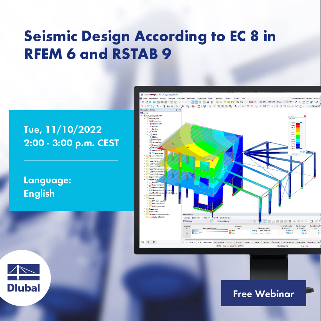 Seizmické posouzení podle EC 8 v programech RFEM 6 a RSTAB 9
