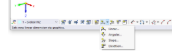 Tlačítka pro kóty v panelu nástrojů CAD