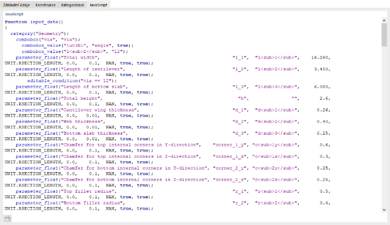 Parametr JavaScript bloku