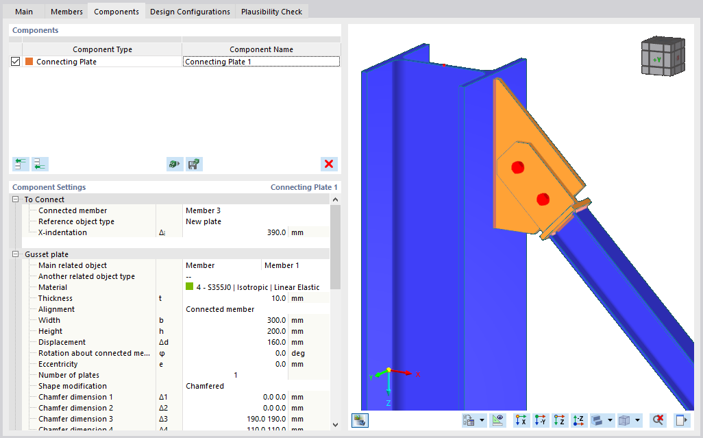 Dialog "Nastavení pro komponenty"