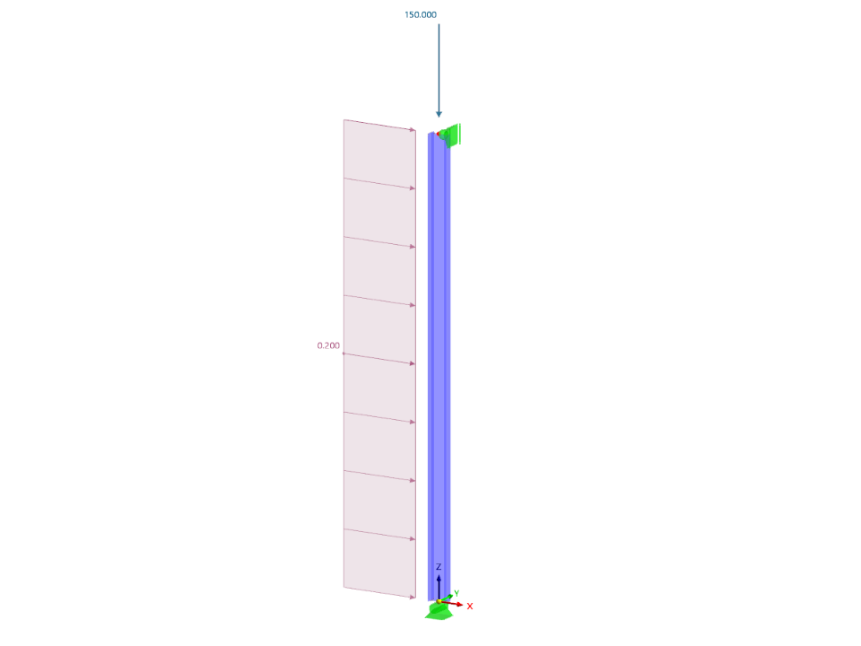 Referenční příklad 1 - model v programu RFEM 6