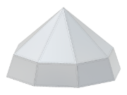 Pyramida s nastavitelnými rozměry pomocí JavaScriptu pro zadání délky hrany, poloměru opsané nebo vepsané kružnice.