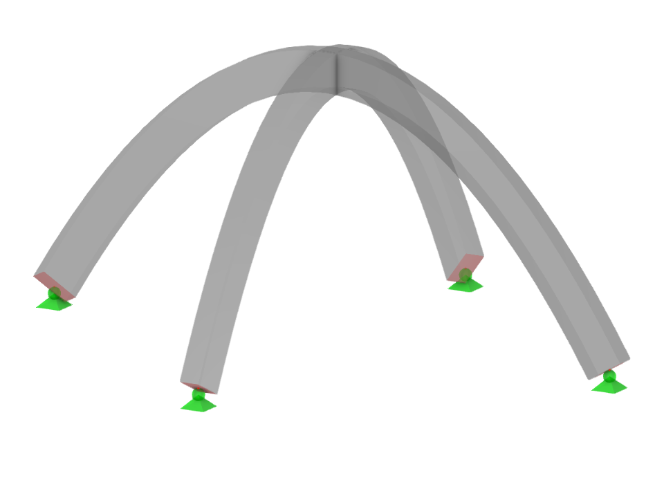 Model ID 3210 | ARS001p | Obloukový nosník | Protínající | Parabolický
