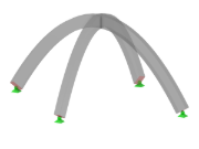 Model ID 3210 | ARS001p | Obloukový nosník | Protínající | Parabolický
