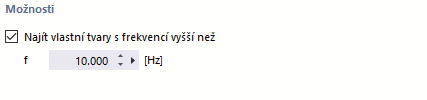 Hledání vlastních frekvencí od 10 Hz
