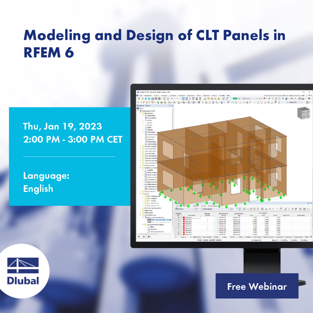 Modelování a návrh panelů z křížem lepeného dřeva v programu RFEM 6.