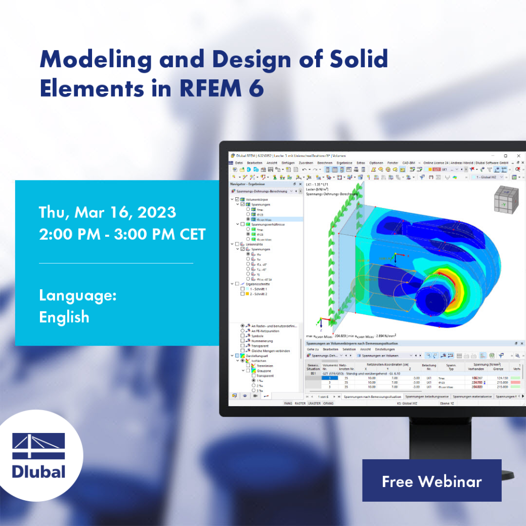 Modelování a posouzení těles v programu RFEM 6